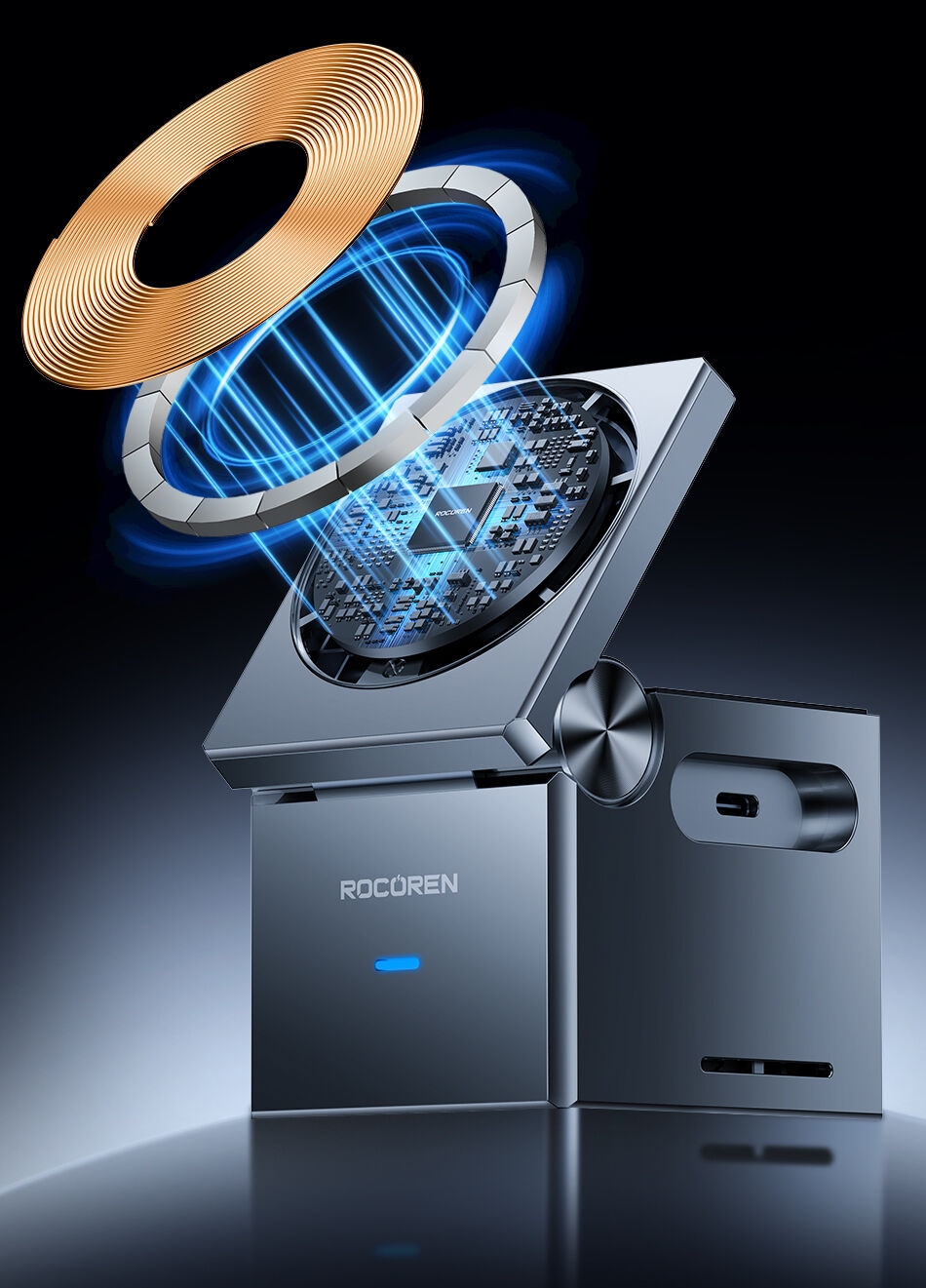 S35efc1f0e7644da39a131f42075cf328z Chargeur Rocoren Sans Fil iPhone Samsung – Station de Charge Verticale Rapide