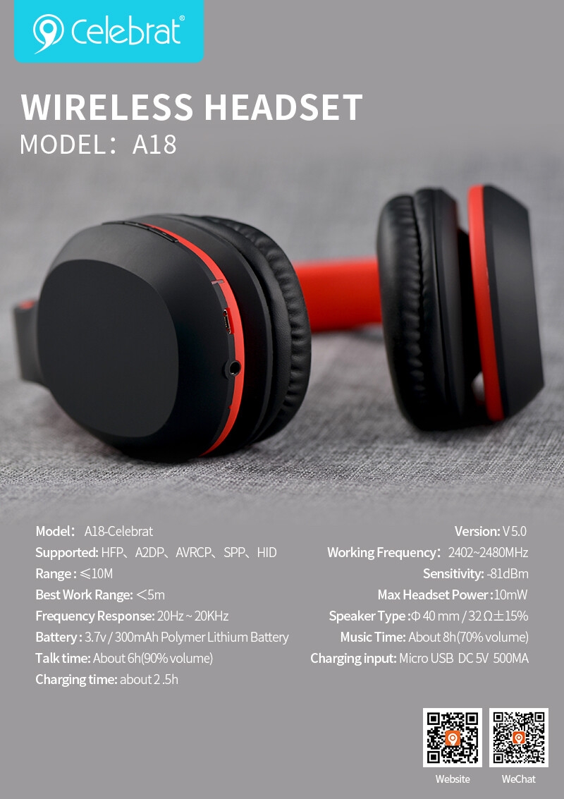 Casque Sans Fil de Haute Qualité Celebrat-2