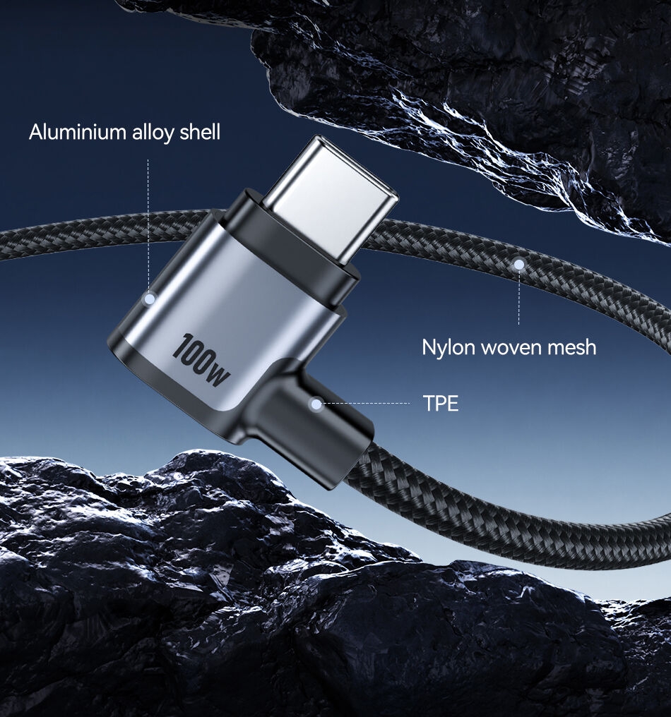 S930e4b219db246d7b53b241c22fbd863u Rocoren cable USB C coudé 90° Charge PD 100W & Data