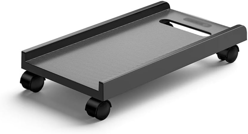 Support de Tour d'ordinateur, Support d'unité Centrale Mobile, Support d'unité Centrale Mobile réglable avec 4 roulettes, matériau ABS, Support d'accessoires de Bureau pour Bureau