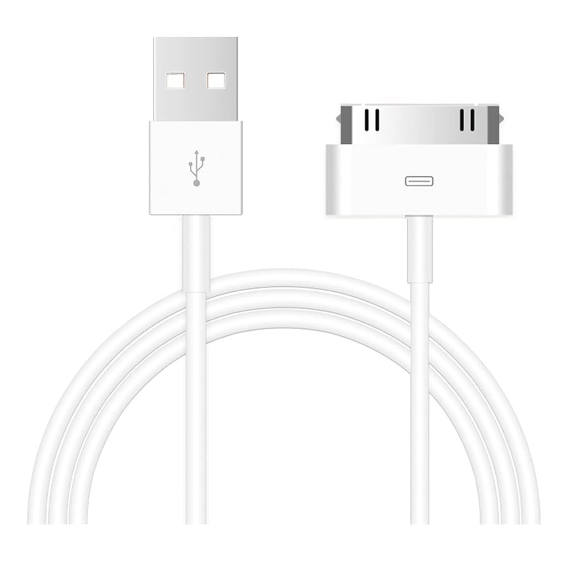 Original Quality USB Cable Compatible with iPhone 4/4S/3G/3GS,iPad 2/3/1,iPod Touch 4/3/2/1,Nano 6/5/4/3/2/1,Classic 3/2/1 (1M, White)