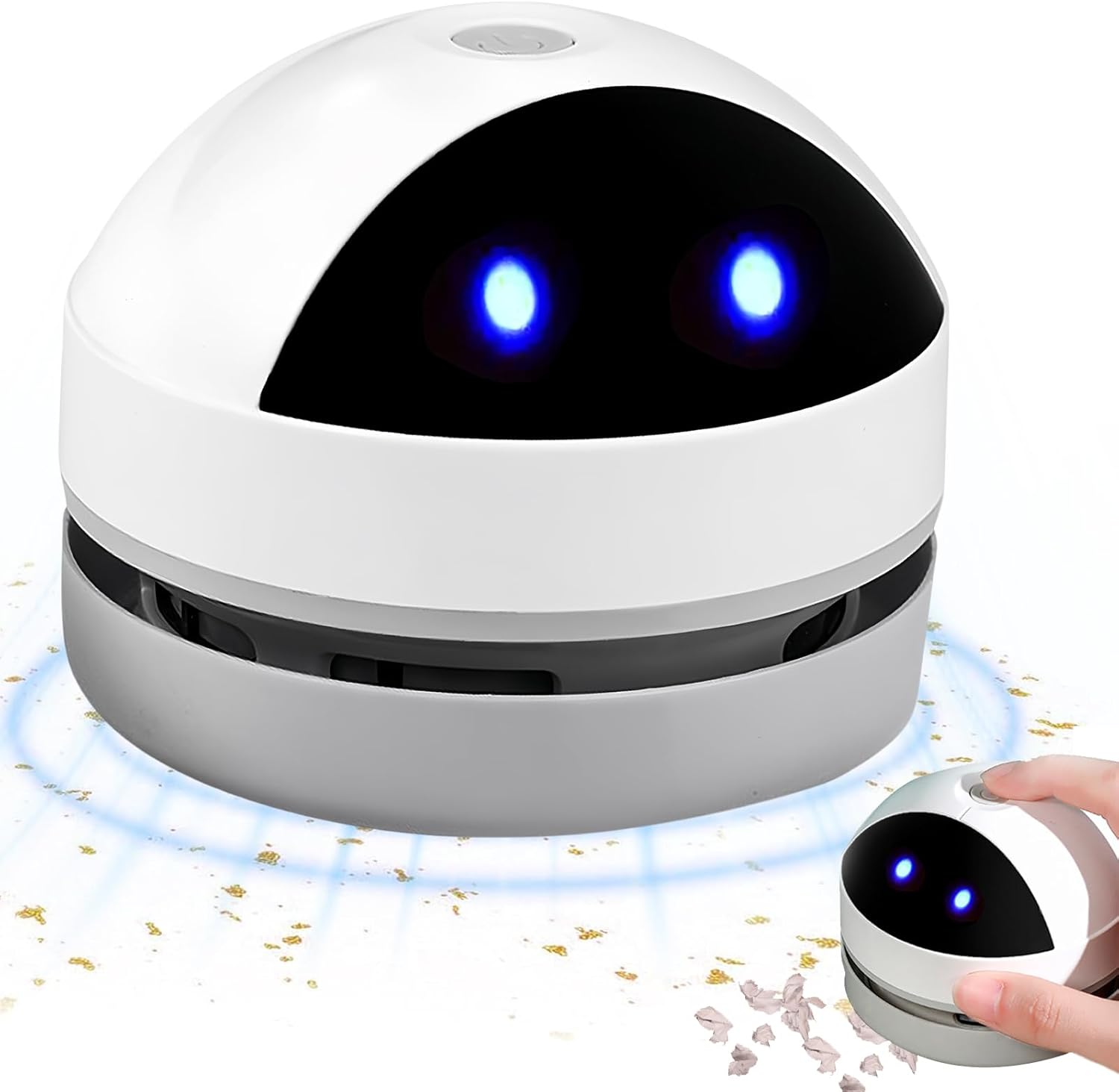 Mini Tabletop Vacuum Cleaner: Portable Cordless USB Rechargeable High Suction Power Mini Tabletop Vacuum Cleaner for Crumb Cleaning Home Office (A)