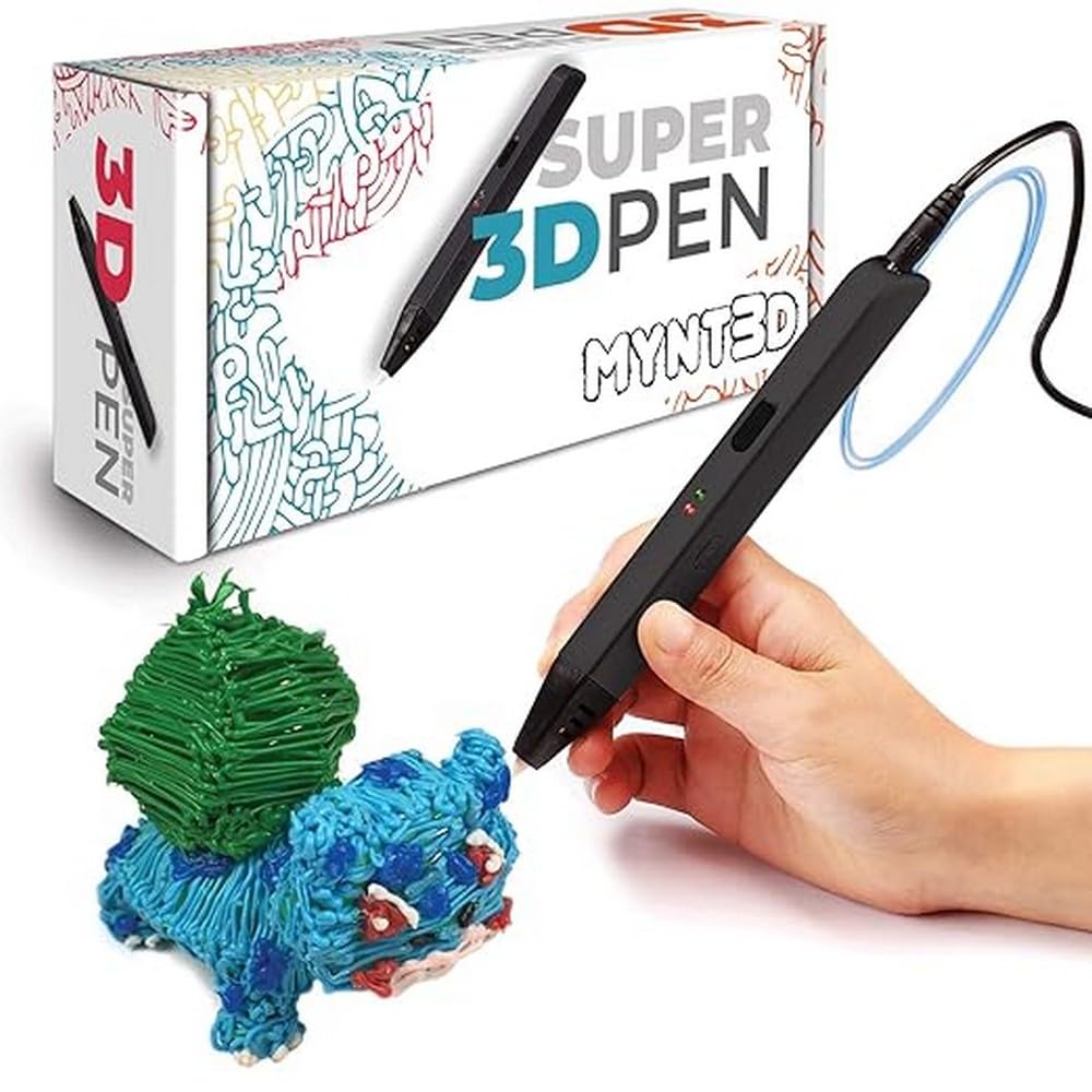 MYNT3D Super 3D Pen, 1.75mm ABS PLA Compatible 3D Printing Pen