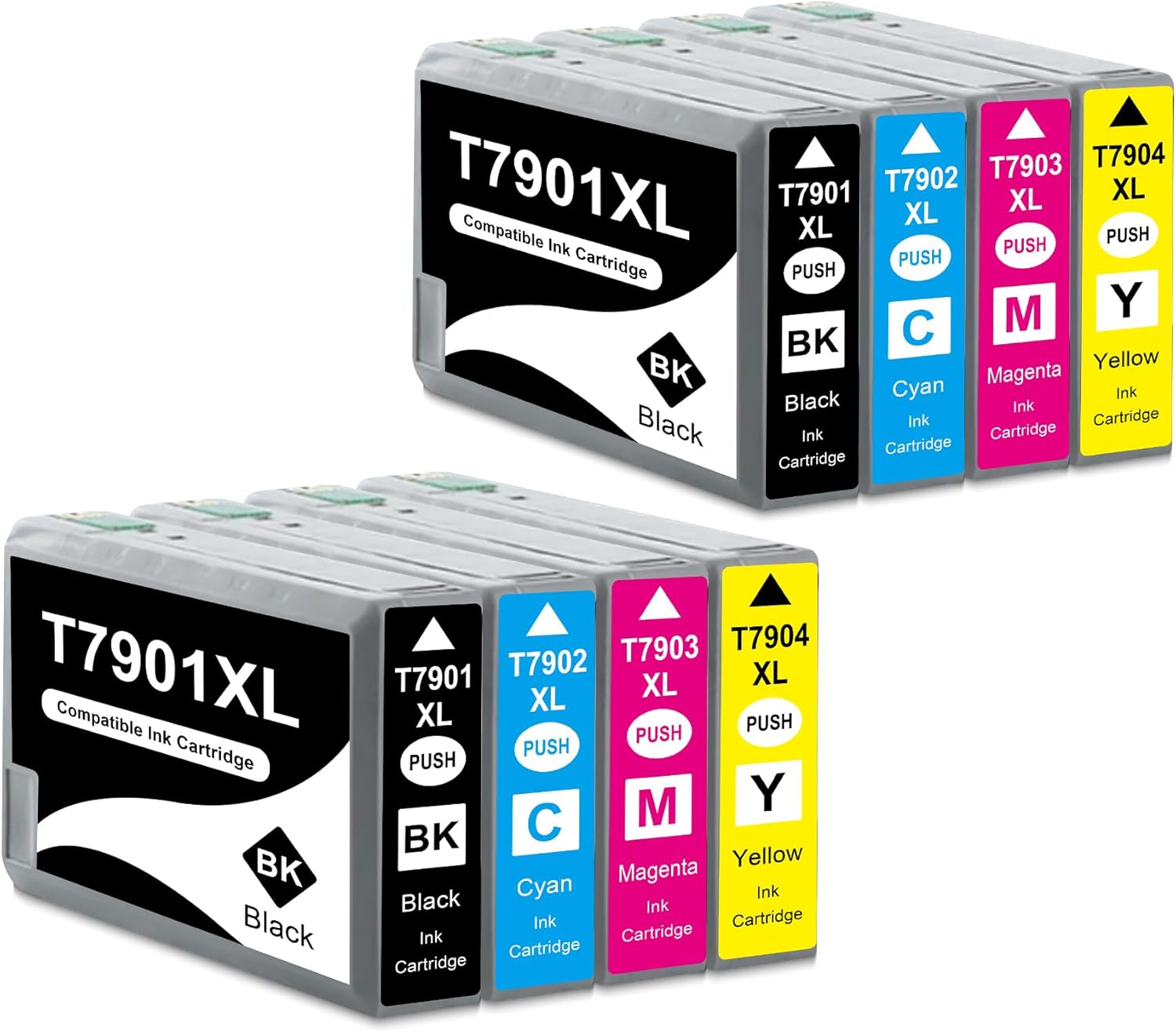 T79XL 79XL Ink Cartridge for WF-4630DWF WF-4640DTWF WF-5110DW WF-5190DW WF-5620DWF WF-5690DWF WF-5190DW WF-5690DWF (2Black, 2Cyan, 2Magenta, 2Yellow)