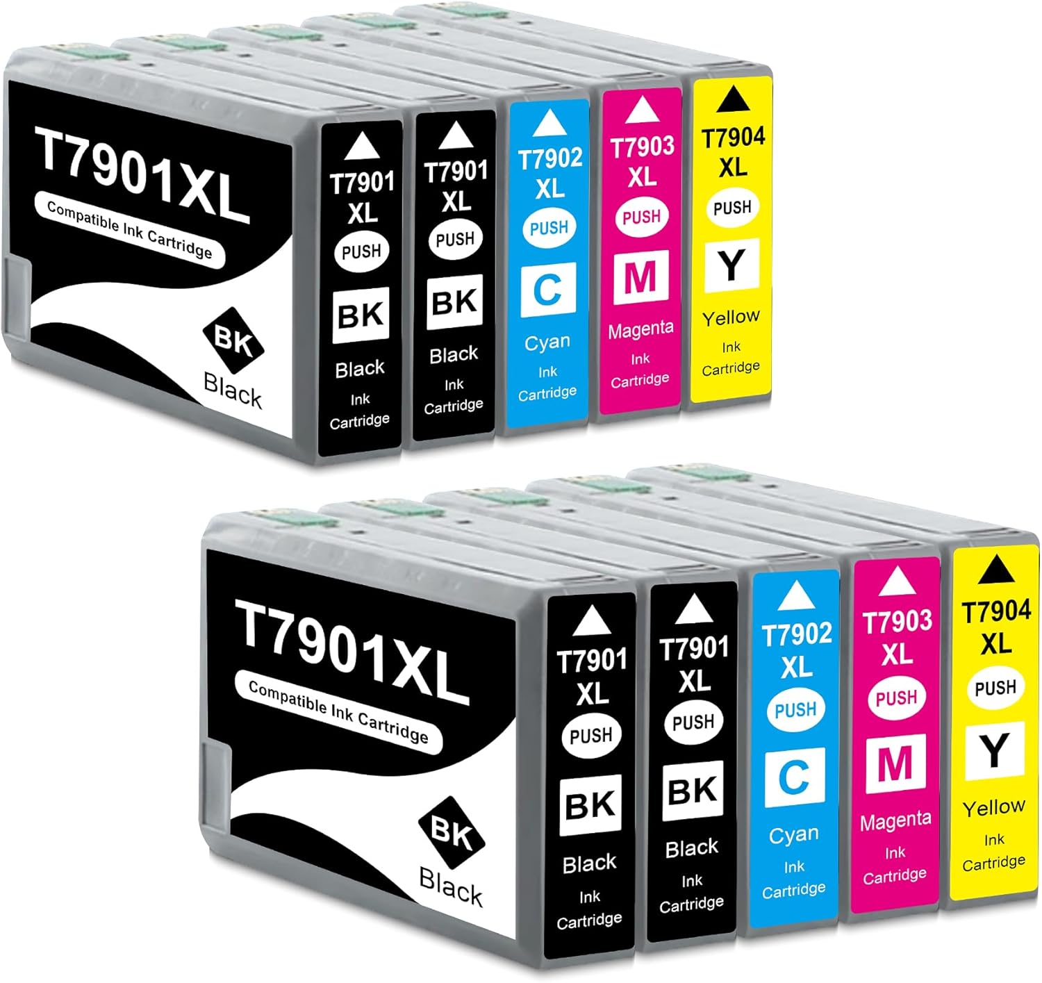 T79XL 79XL Ink Cartridge for WF-4630DWF WF-4640DTWF WF-5110DW WF-5190DW WF-5620DWF WF-5690DWF WF-5190DW WF-5690DWF (4Black, 2Cyan, 2Magenta, 2Yellow)