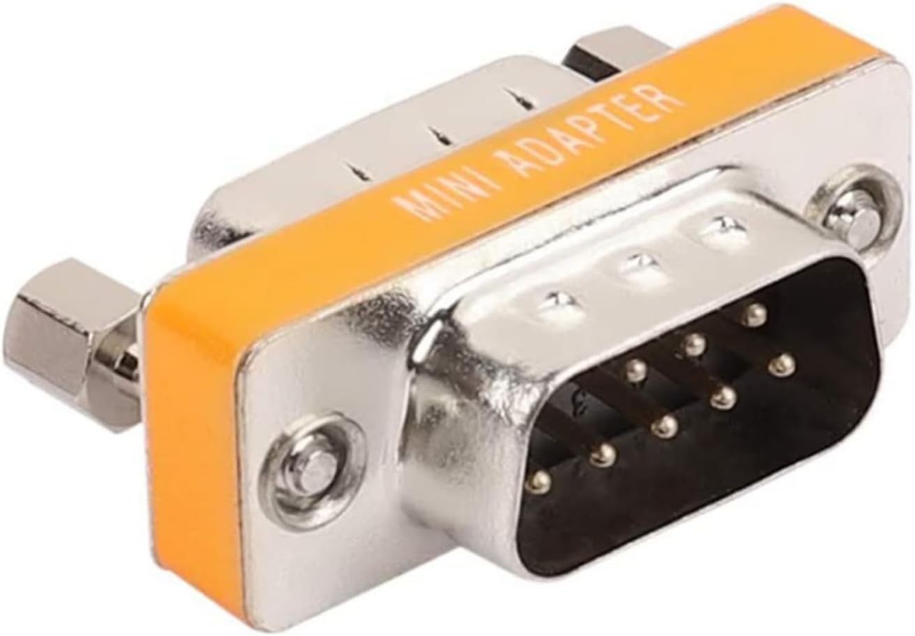 DB9 Male-Male Null Modem Adapter: Serial Connector for Direct Setup and Troubleshooting Transfer