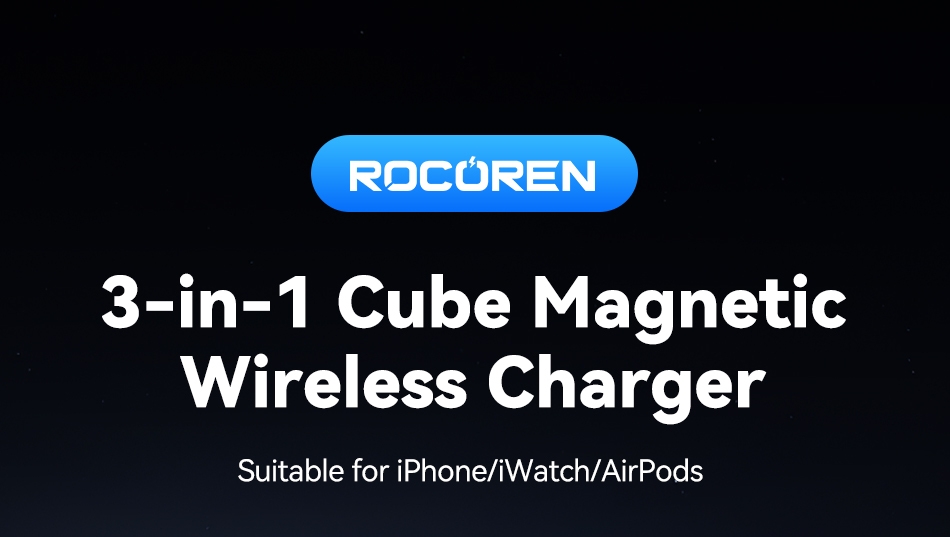 Chargeur Rocoren Sans Fil iPhone Samsung avec support vertical et indicateur LED 