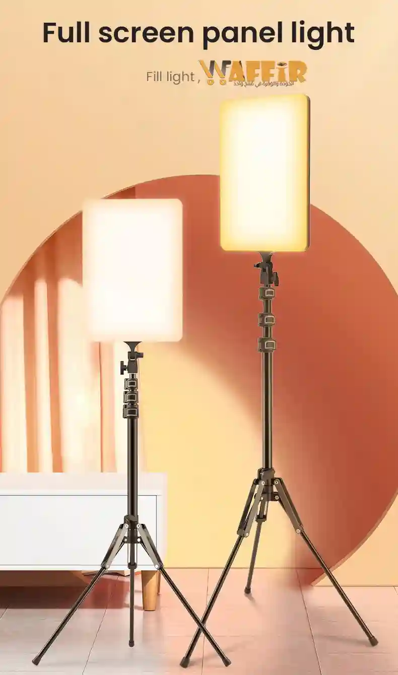 Lampe de remplissage LED PL 48 avec support, panneau lumineux vidéo, éclairage de photographie, diffusion en direct, studio photo, prise UE, 3 couleurs, 2700k-5700k