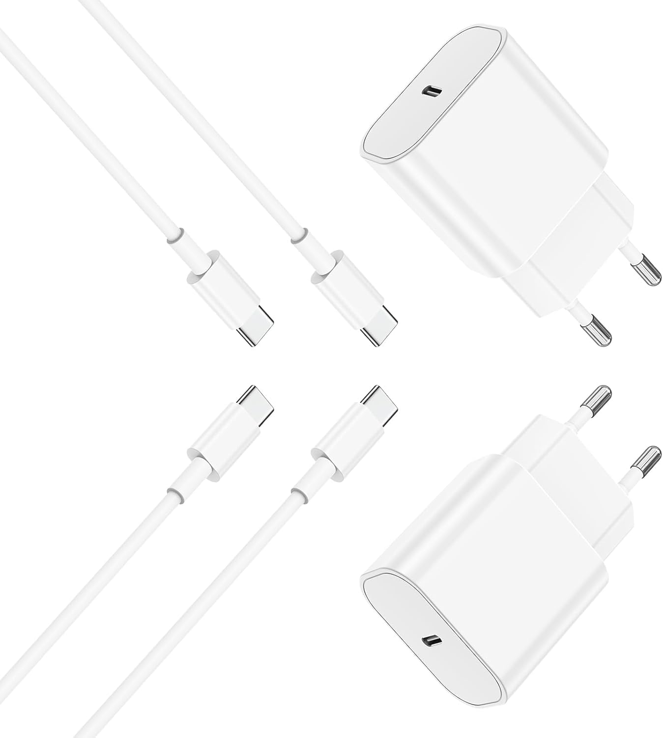 Fast Charger for iPhone with 2m Charging Cable, 20W, USB C Charger with Fast Charging Cable, USB C Power Adapter for 15series