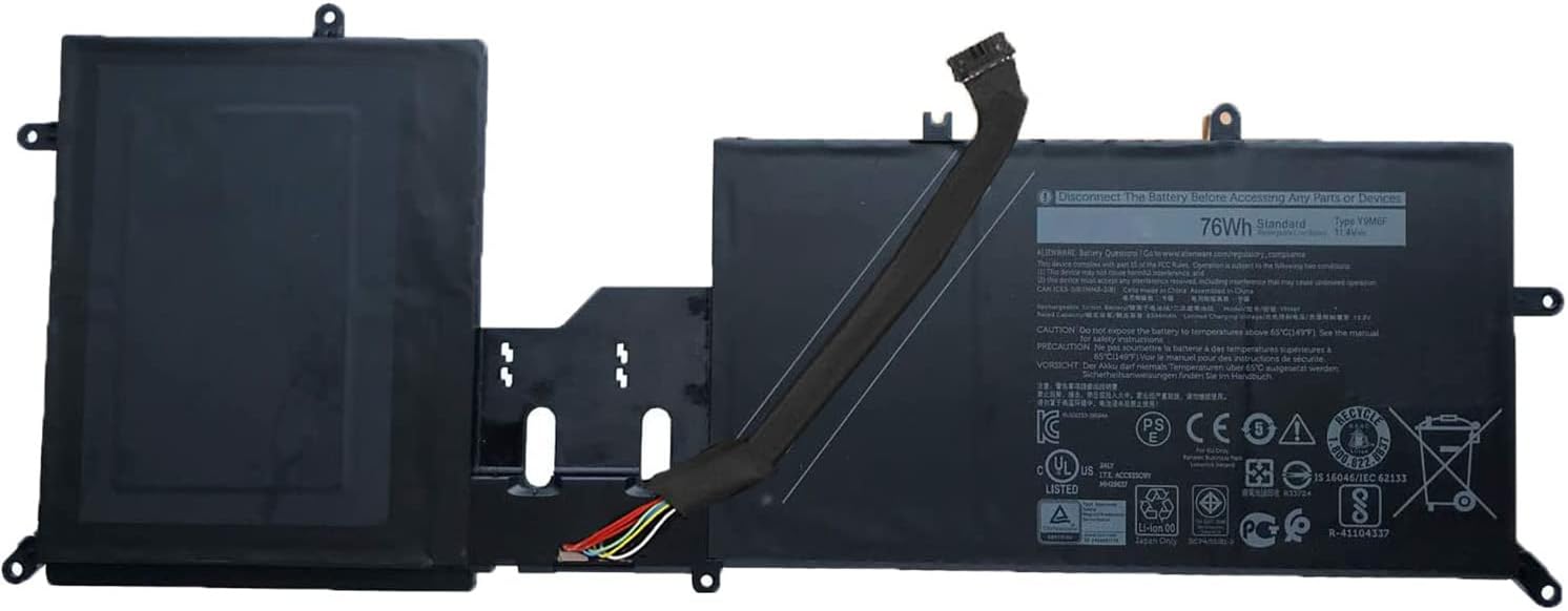 Y9M6F 0Y9M6F 8K84V 08K84V P41E001 P87F001 Laptop Battery Replacement for Dell Alienware M15 R2 P87F Alienware M17 R2 P41E Series (11.4V 76Wh)