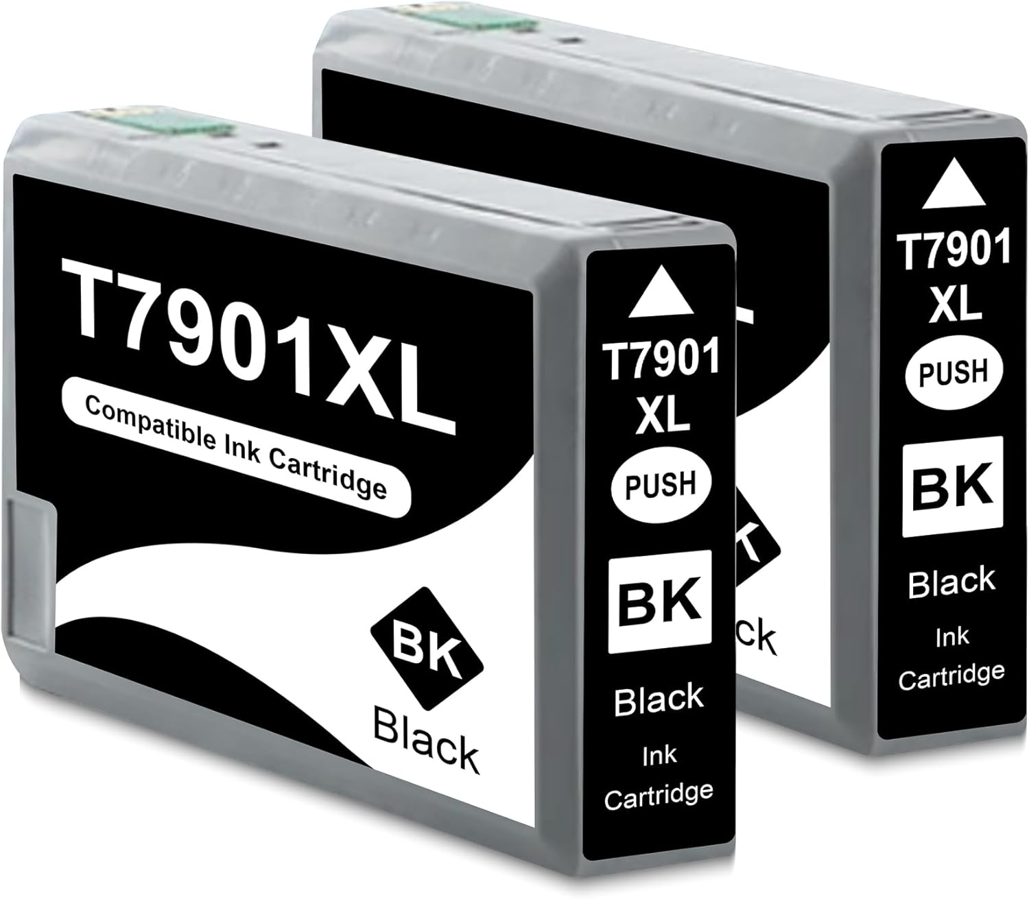 T7901XL Compatible Ink Cartridges for EPN Workforce Pro WF-4600 WF-4630 DWF WF-4640 DTWF WF-5100 Series WF-5110 DW WF-5190 WF-5600 Series (2 Black)