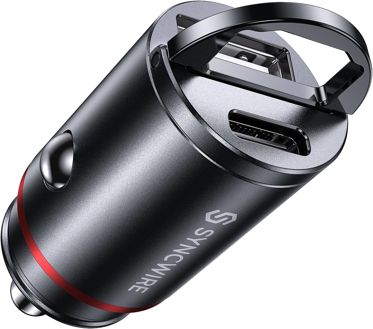 Syncwire 60 W USB C Car Charger – [PD PPS 30W & QC 3.0] All Metal USB Car Cigarette Lighter Socket Fast for iPhone, Google Pixel, Samsung