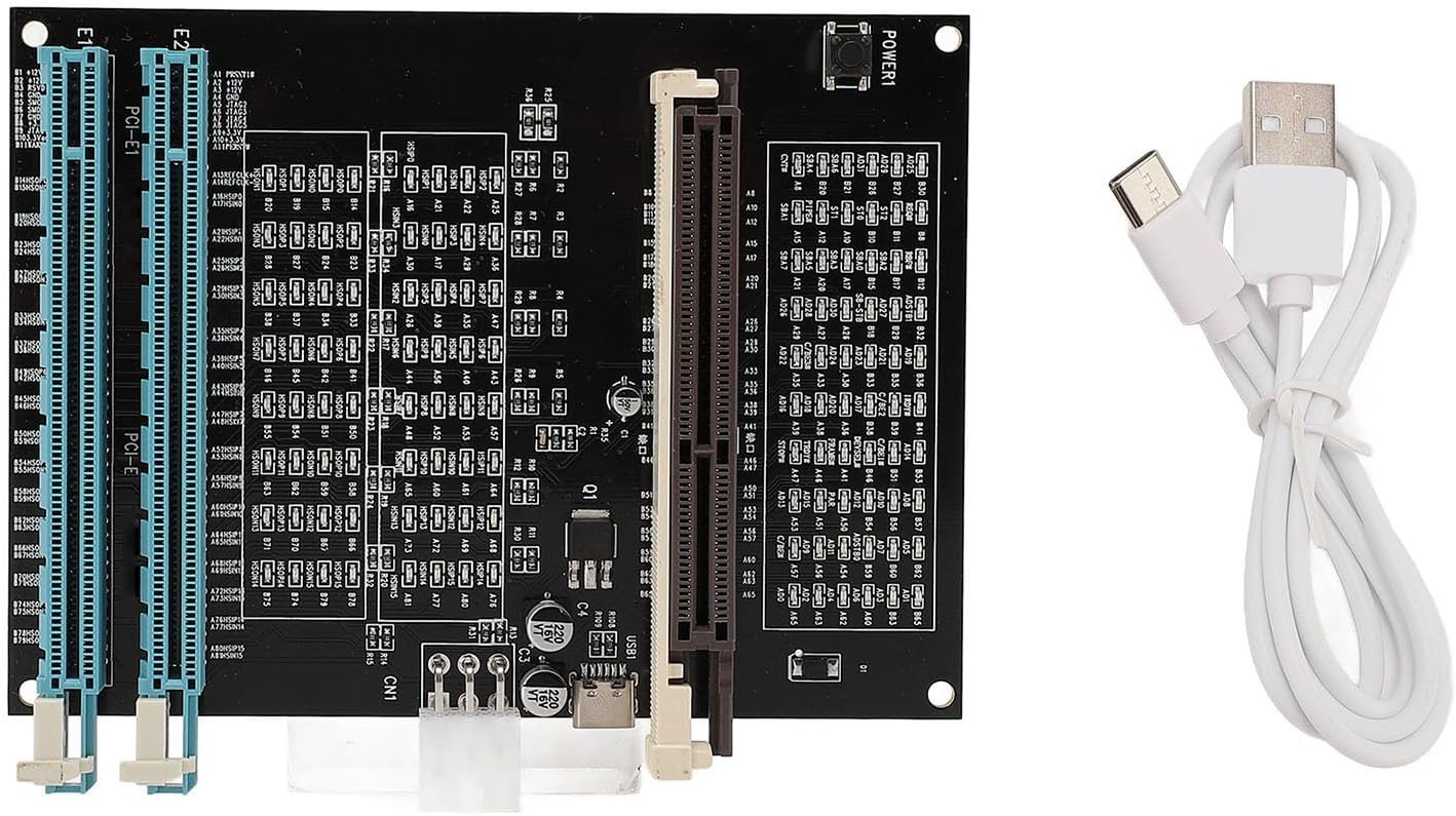 Akozon Graphics Card Tester, Dual Use Display, Video Diagnostic Tool, Computer Accessory for Technicians