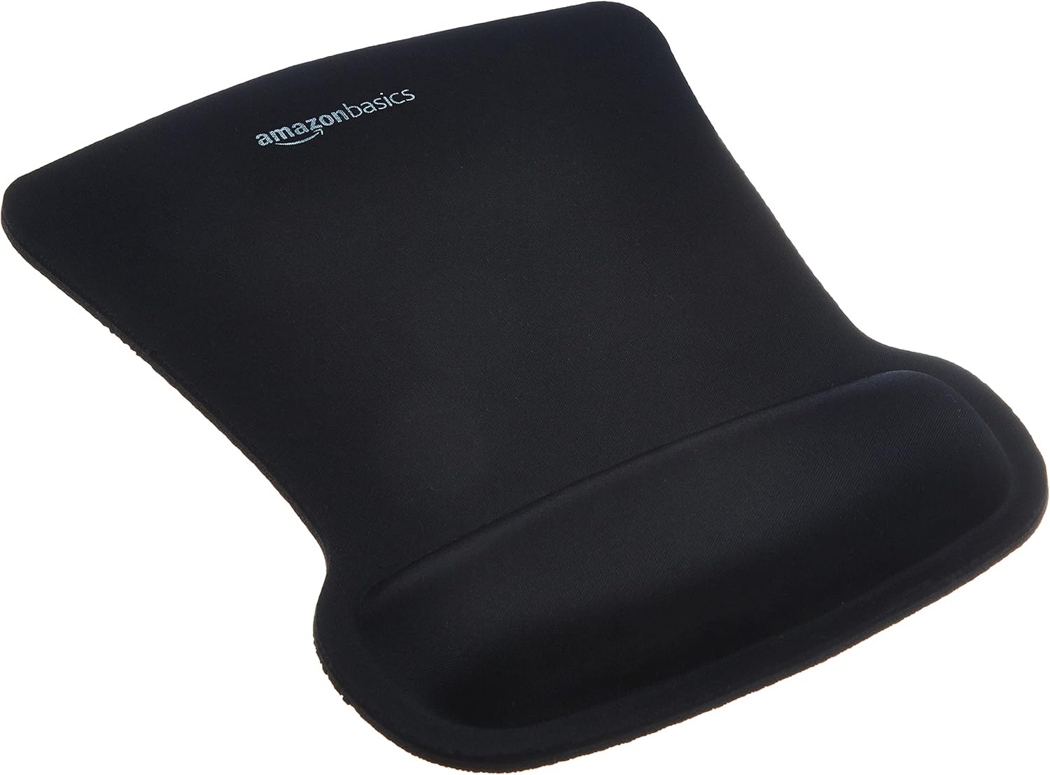 Amazon Basics Irregular Mouse Pad with Gel Wrist Rest, 20 x 25 cm, Black