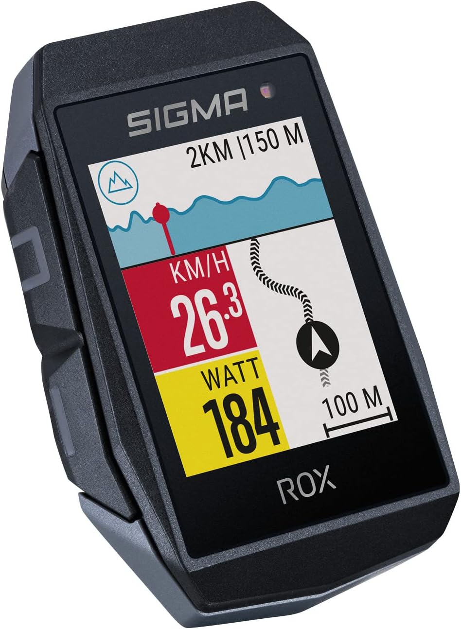 SIGMA ROX 11.1 Evo HR Black | Bike GPS with Heart Rate Sensor | Outdoor GPS Navigation with Smart Functions | Tachometer with Altitude Measurement