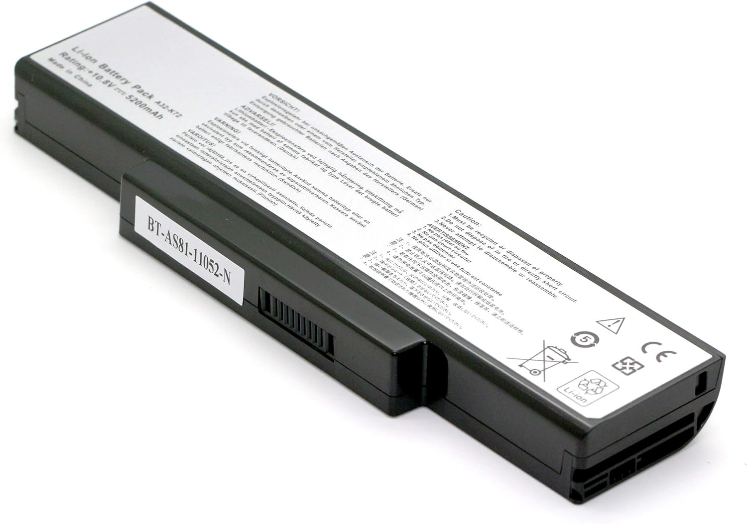 Laptop Battery for ASUS N73 / N73F / N73G / N73J / N73JF / N73JG / N73JN / N73JQ / N73Q Series - A32-K72 / A32-N71-11.1V 5200mAh