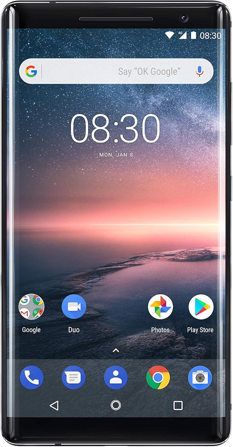 Nokia 8 – Unlocked Smartphone 4G (Screen: 5.5 inches, 128GB ROM, 6GB RAM, Nano-SIM – Android One) Black