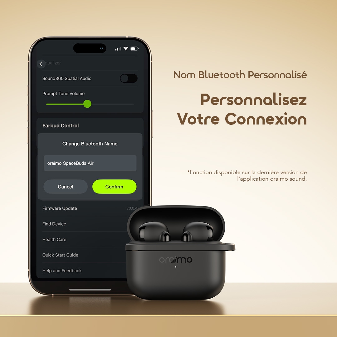 Oraimo True Wireless Earbuds SpaceBuds Air OTW 324S 8 AI APP Personalized