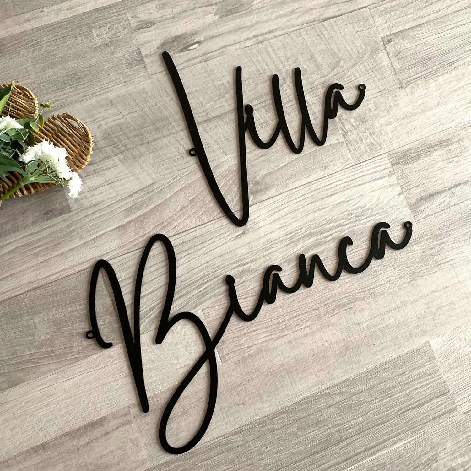 Custom Villa Name, Laser Cut Metal Words, Metal Plaque for Wall Decoration, House Facade, Wall Sign Sign, House Sign, Door Sign, Signage