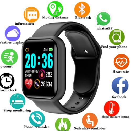 product_image_name-Generic-Smart watch pour femmes et hommes Y68 pro D20 Bracelet de fitness-1