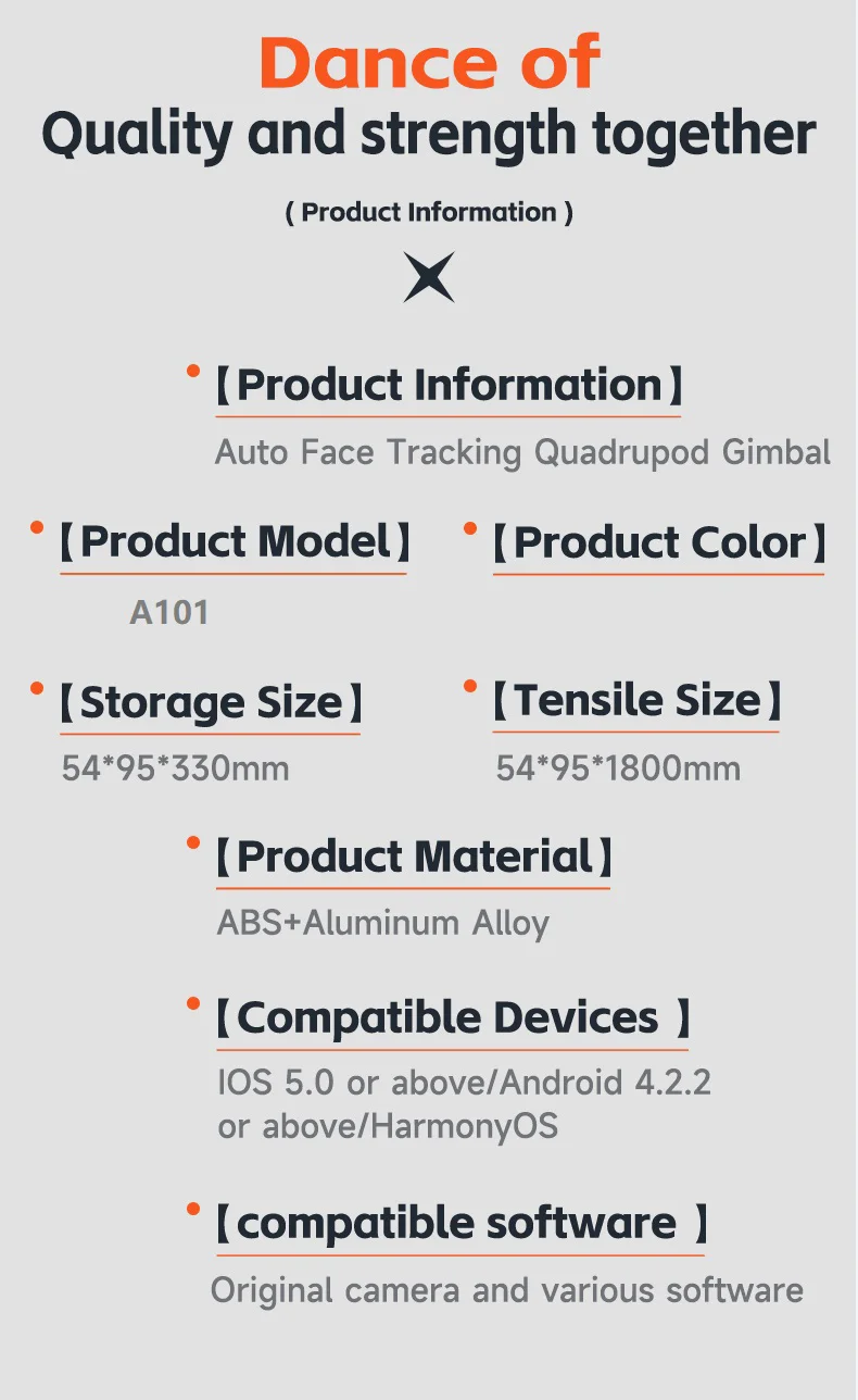 A101 1.8m Auto Face Tracking Tripod Selfie Stick, No App with Remote and Gesture Control, Fill Light 14