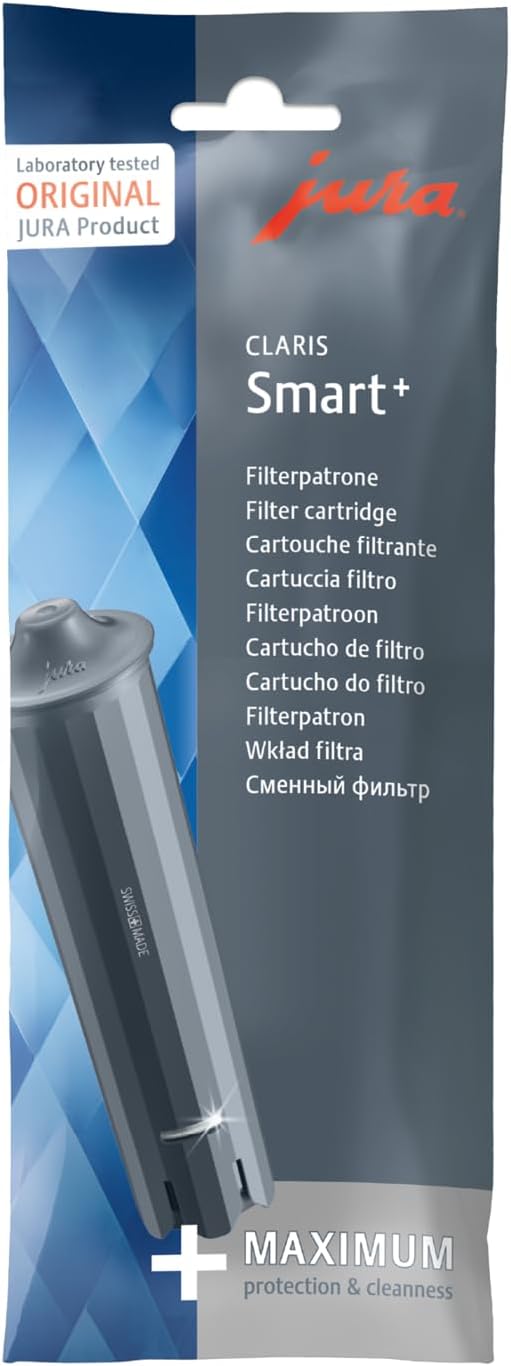 JURA Claris Smart+ Original Filter Cartridge with Automatic Filter Recognition – TÜV Certified Hygiene – 1 Piece – 24232