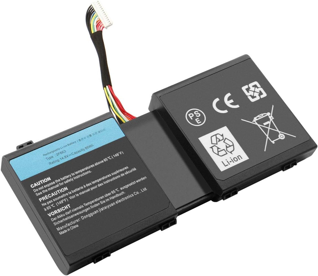 Exmate 14.8V 86Wh 2F8K3 Battery for 02F8K3 KJ2PX 0KJ2PX G33TT 0G33TT and Dell Alienware 17(2013) 17X 18 18X Series