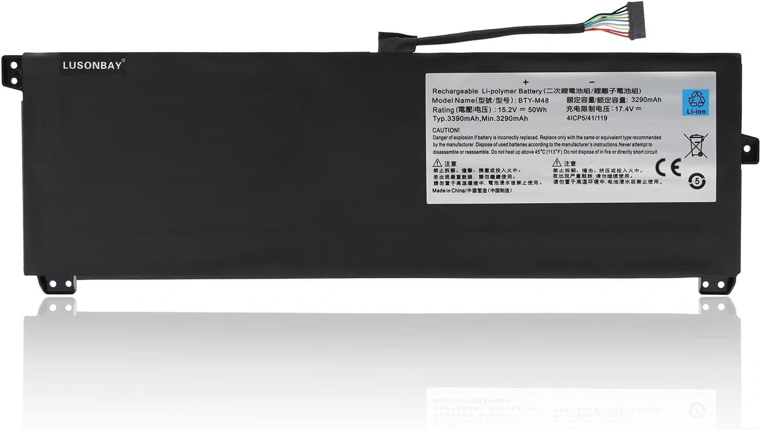 BTY-M48 Laptop Battery for MSI PS42 Modern 8RA 8RC 8MO Prestige 8M 8RB Modern 14 A10M A10RB A10RAS MS-14B1 MS-14B2 MS-14B3 Series 8RC-053 A10M-460 A10M-1068XIT A10M 10M-6 0X