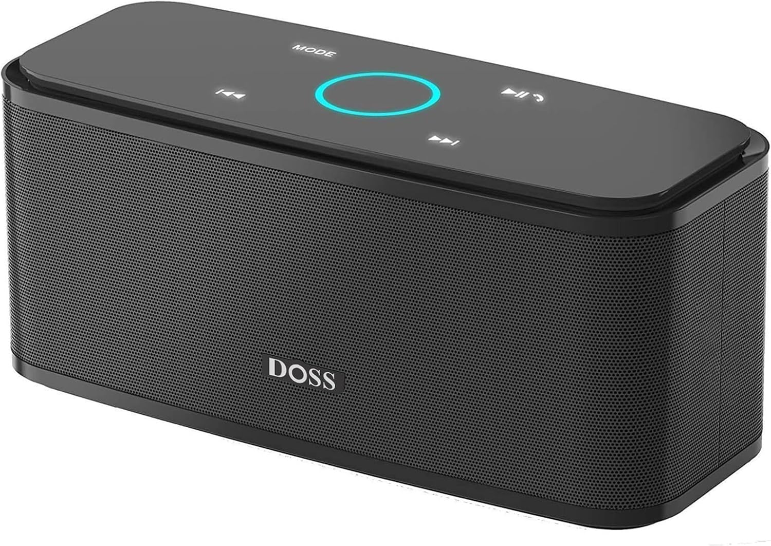 DOSS Bluetooth Speaker, Wireless Bluetooth Speaker, Touch Control and Stereo Definition, Hands-Free, 12 Hours Playback Time, Speakers for Phone, Tablet and TV, Black