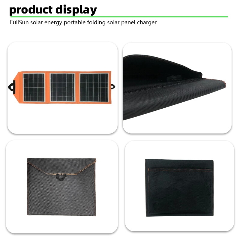 Fullsun portefeuille USB chargeur de téléphone portable extérieur chargeur solaire pliable portable