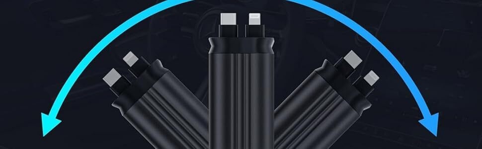 Chargeur rapide 4 en 1 pour voiture avec étoiles étoilées