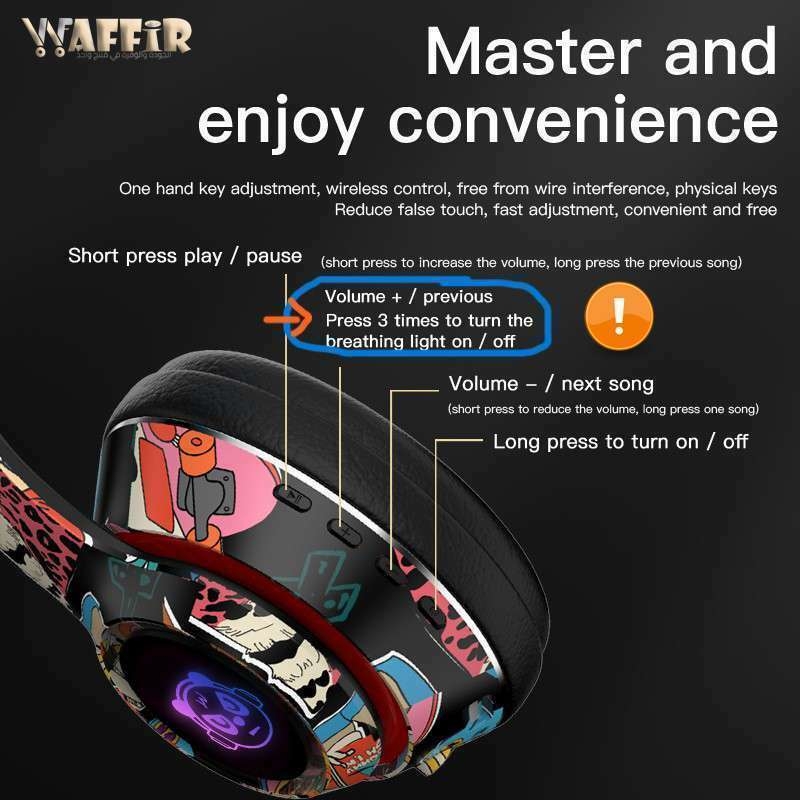 Casque R9 sans fil RGB Écouteurs Bluetooth Deepbass R9 R8 IMPORTANT