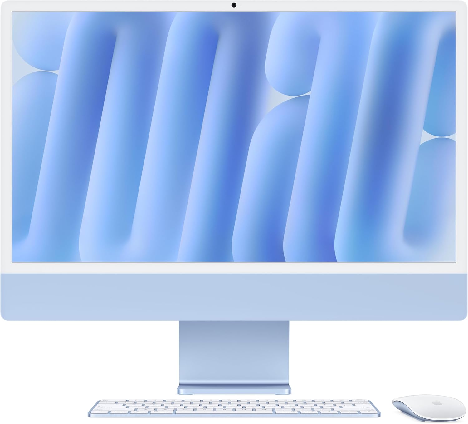 Apple iMac All-in-One Desktop Computer with M4 Chip, 10-Core CPU and 10-Core GPU: Designed for Apple Intelligence, 24" Retina Display, 16GB Unified Memory, 256GB SSD Storage; Blue