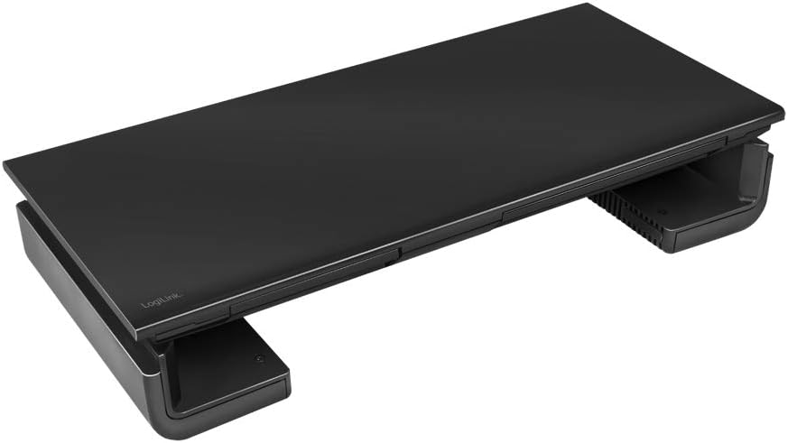 LogiLink Ergonomic TV Monitor Riser - Maximum Load 25kg - Length: 42-52cm