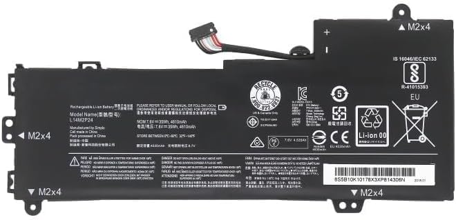 HUBEI L14L2P22 L14M2P24 L14S2P22 Laptop Battery Replacement for Lenovo E31-70 E31-70 E31-80 IdeaPad 510S IdeaPad 510S-13IKB PC (7.6V 35Wh)
