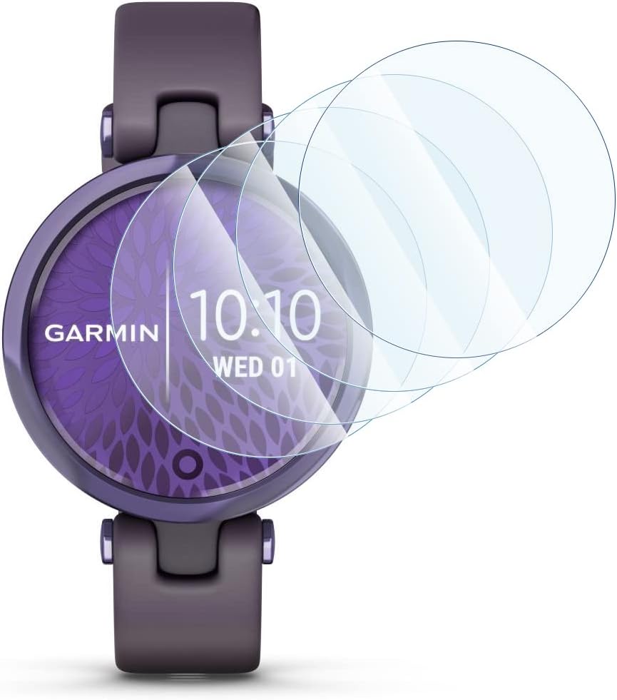 [Pack of 4 Flexible Glass Screen Protectors, 9H Hardness Anti-Scratch, Compatible Screen Protector Film for Garmin Lily Sport Smartwatch