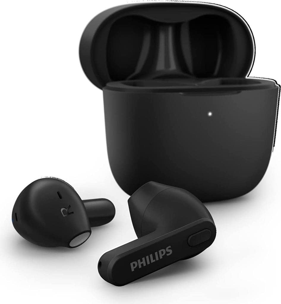 Philips Intra Wireless Earbuds, Wireless Earbuds for Adults, No Tips, Ultra-Thin Charging Case, Splash/Sweat Resistant, Bluetooth