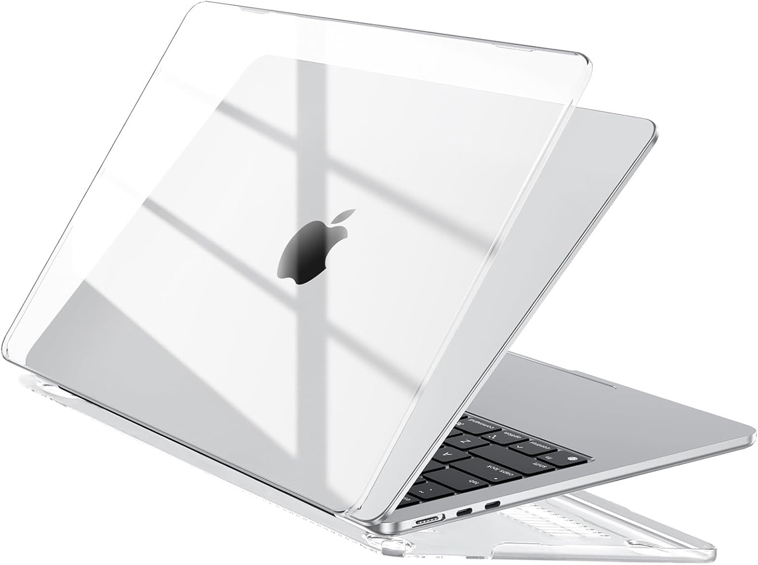 EooCoo Compatible with MacBook Air 13.6 Inch M4 M3 M2 2026-2024 2022 Clear Hard Case for Mac Book Air 13.6" A3240 A3113 A2681 Plastic Protective Cover Case - Transparent Crystal