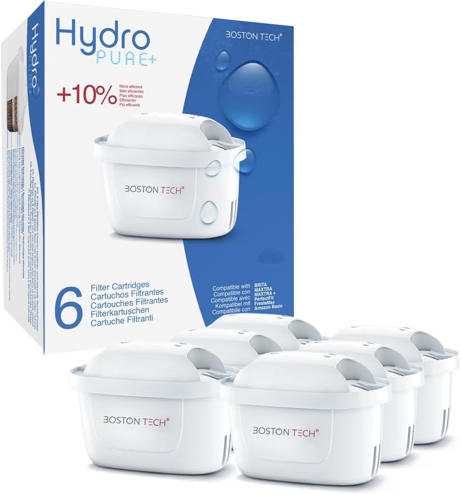 6 HydroPure® Water Filters | Compatible with Brita Maxtra/Maxtra+, Marella, PerfectFit, Basics PFAS, PFOA, PFOS, Chlorine, Limestone, Heavy Metals, TÜV SÜD Certified
