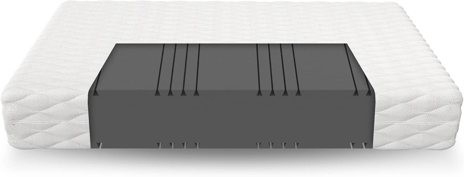 FDM Merida Foam Mattress Highly Elastic HR Comfort Foam Mattress Double Sided Removable Cover 120 x 200 cm Height 15 cm Hardness H2 (Medium Soft)