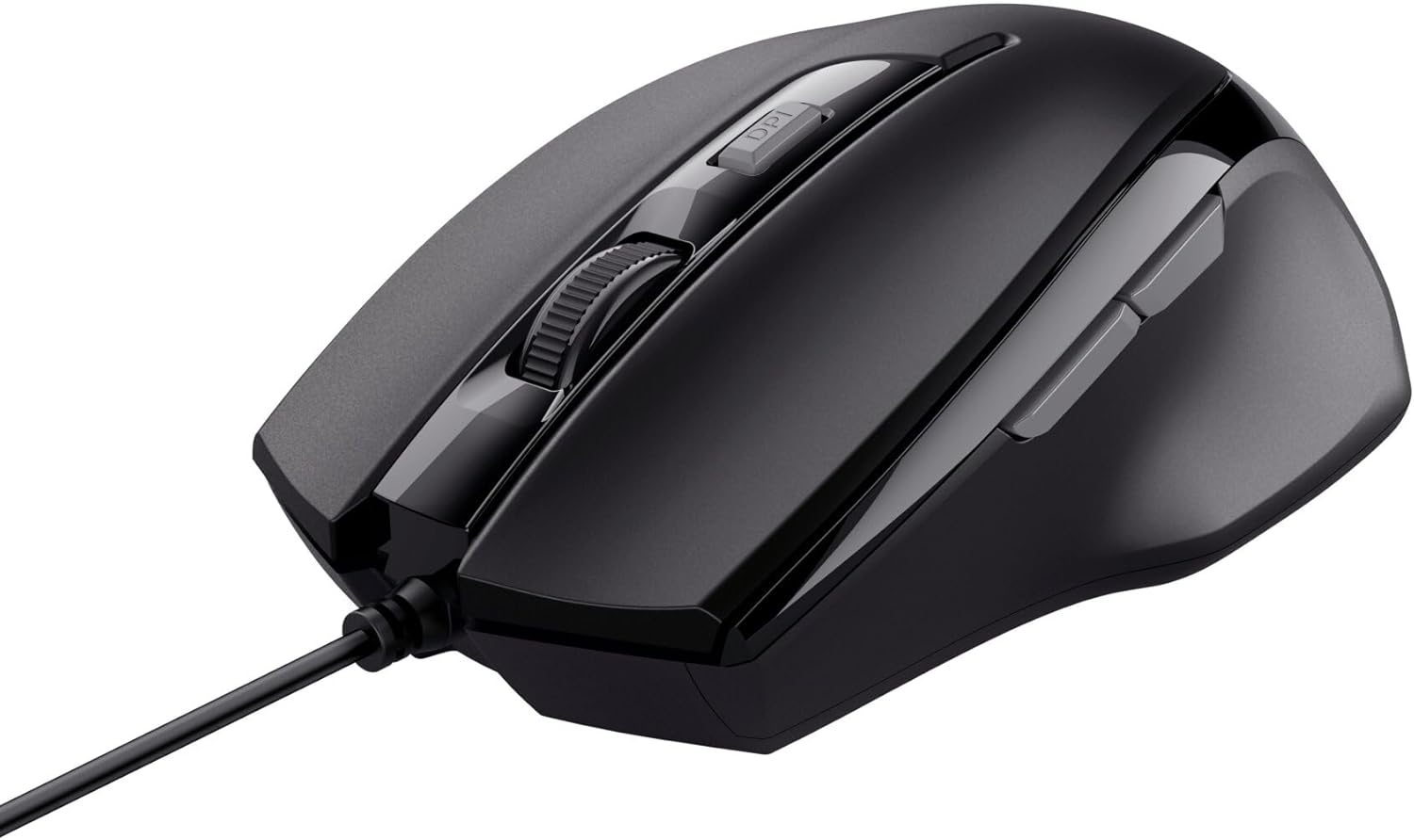 Trust Voca Comfort Wired Mouse (800/1200/1600/2400 PPP) Black