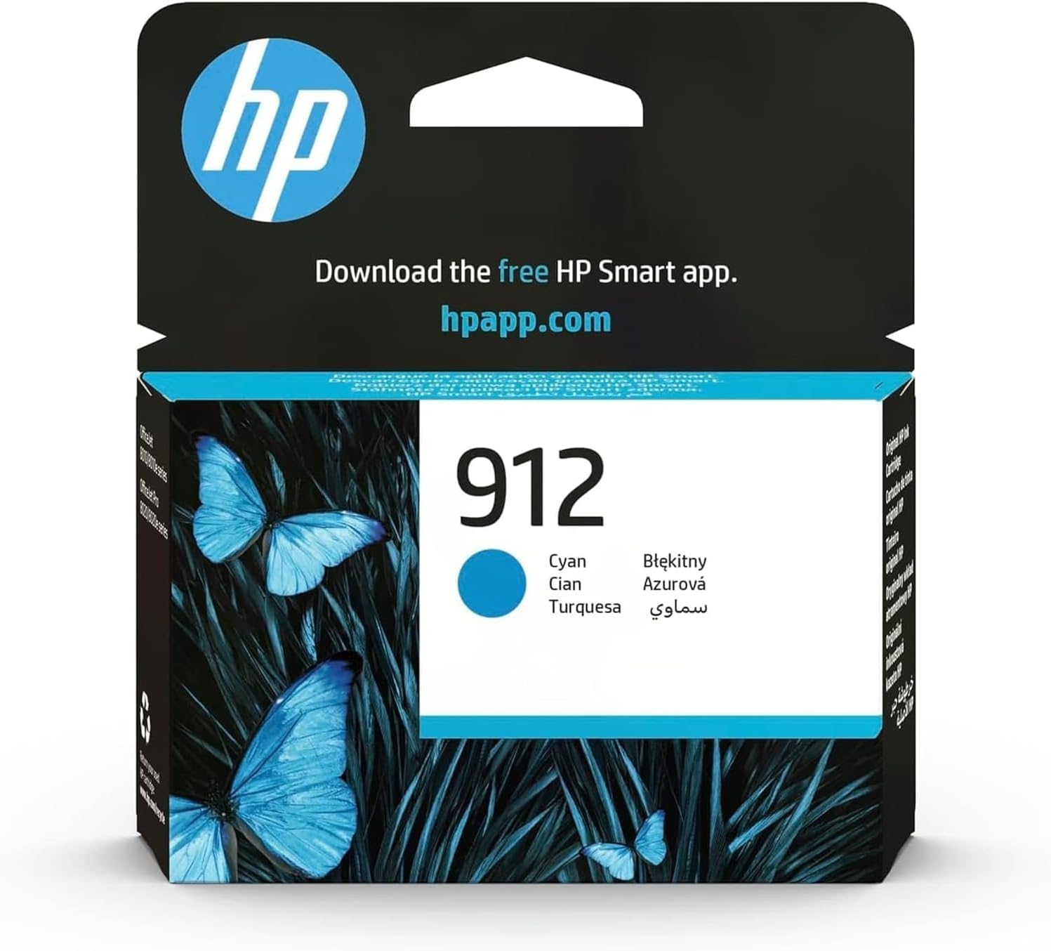 HP 912 Original Cyan Ink Cartridge (3YL77AE) for HP OfficeJet Pro 8010 series / 8020 series