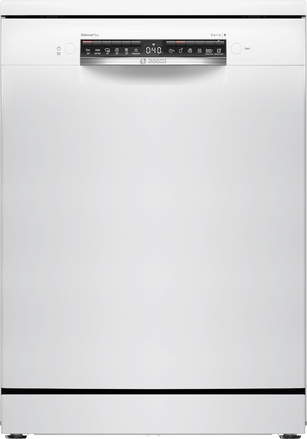 Bosch SMS4EMW01F, Series 4, Dishwasher 60 cm, Freestanding, White