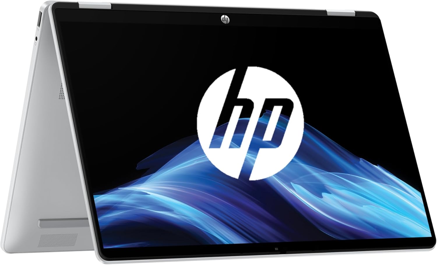 HP Omnibook 5 Flip 14-fp0001sf Convertible Laptop 14 Inch WUXGA OLED Touch, Laptop (Intel Core 5-120U, 16GB RAM, 512GB SSD, Intel Graphic, Windows 11), Silver Laptop, AZERTY Keyboard