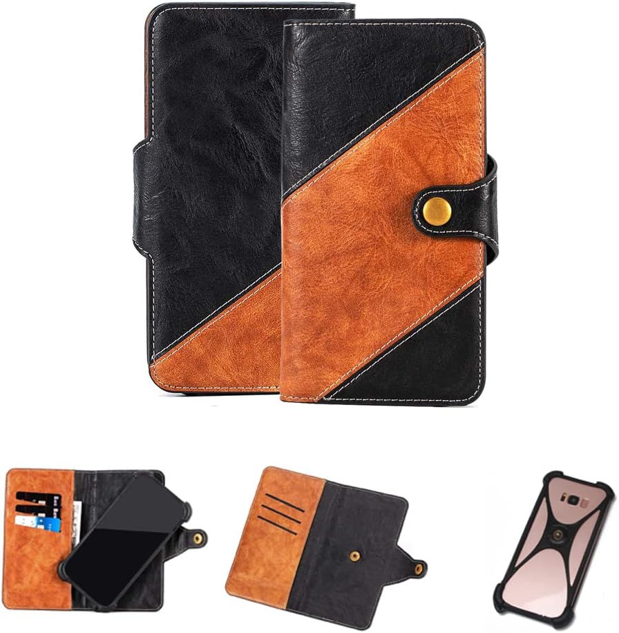 K-S-Trade Housse pour HTC Wildfire E3 Lite Housse De Protection pour Téléphone Portable Etui Copue De Type Portefeuille Compatible avec HTC Wildfire E3 Lite Couverture avec Pare-Chocs Smartphone 1x