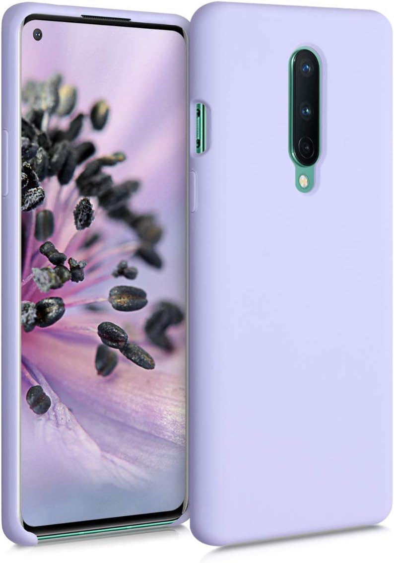 kwmobile Case Compatible with OnePlus 8 (2020) Case - Soft Protective TPU Silicone Phone Cover - Pastel Purple