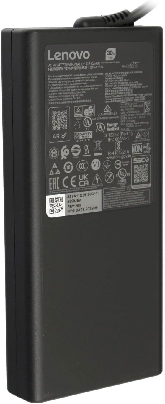 Lenovo 5A11Q29119 Original Charger 245 Watts Normal for Legion 5 15AHP10 (83M0), Pro 5 16ADR10 (83LT)