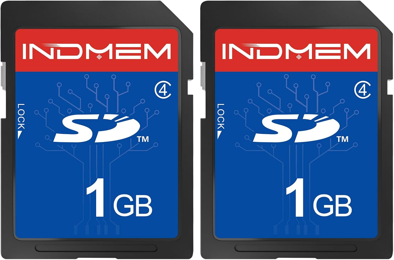 INDMEM 2 x 1GB Class 4 MLC Secure Digital Flash Memory Card Camera Card