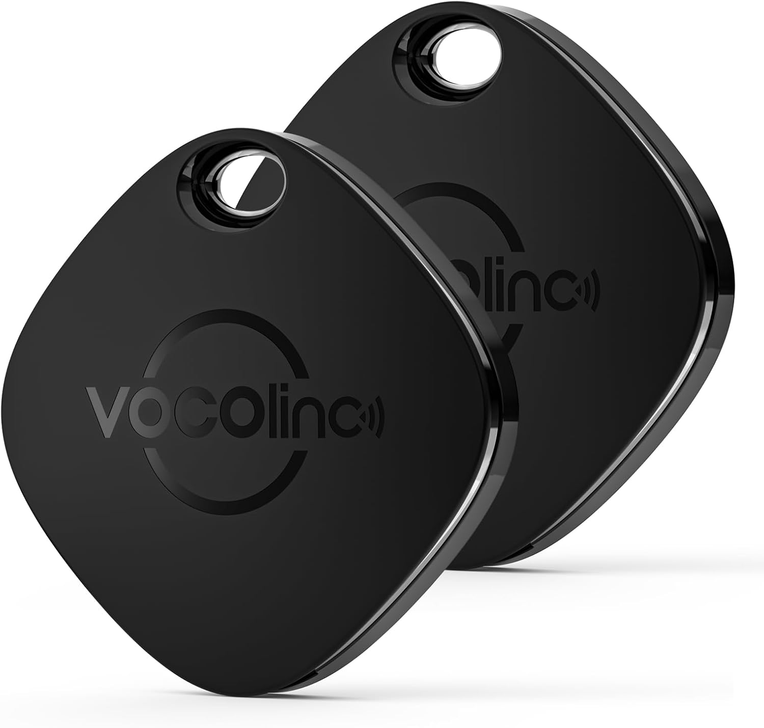 VOCOlinc Smart Air Tag Apple Tracker Pack of 2 Compatible with Apple Locate App (iOS Only), Bluetooth Tracker Object Locator for Wallet/Luggage/Suitcase/Bag, Replaceable Battery