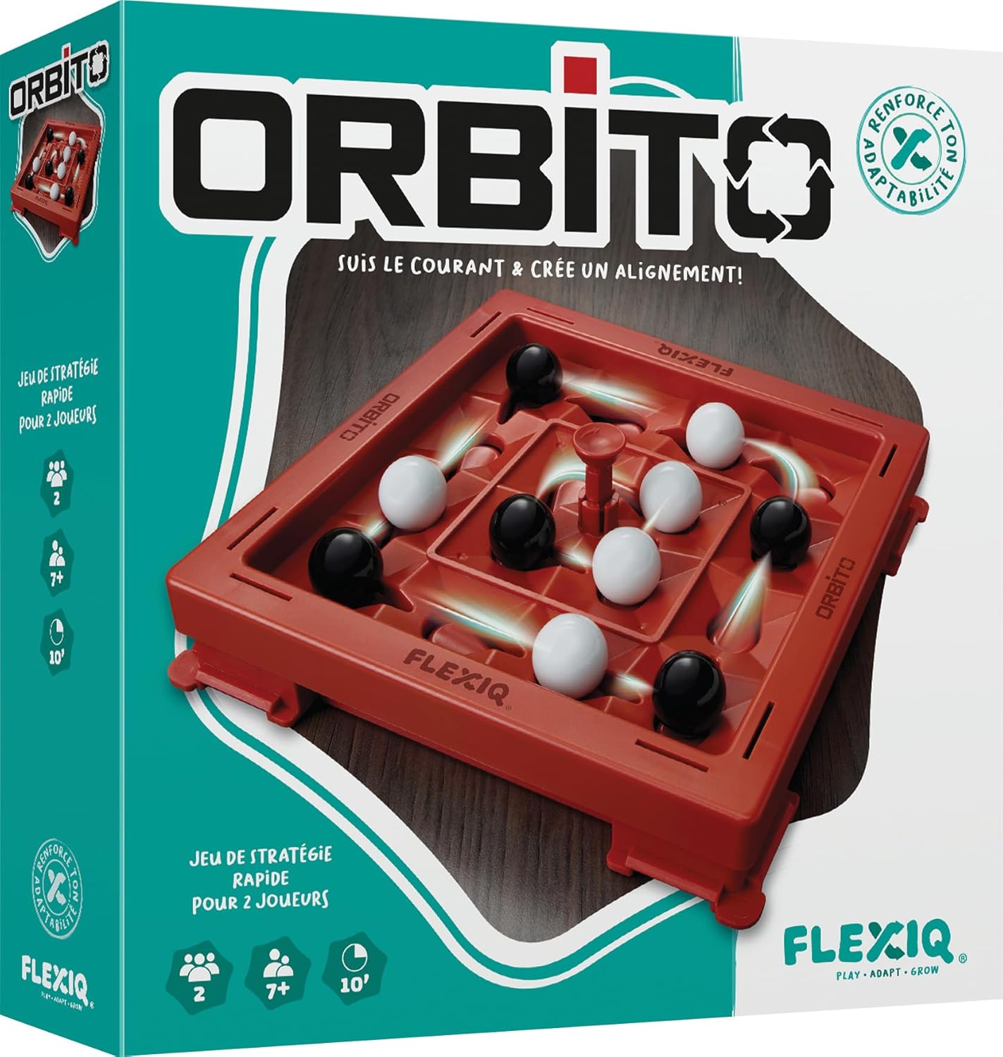 Asmodee FlexiQ Orbito - Board Games - Strategy Games - Mind Games - Family Game for 7+ Years - 2 Players - French Version